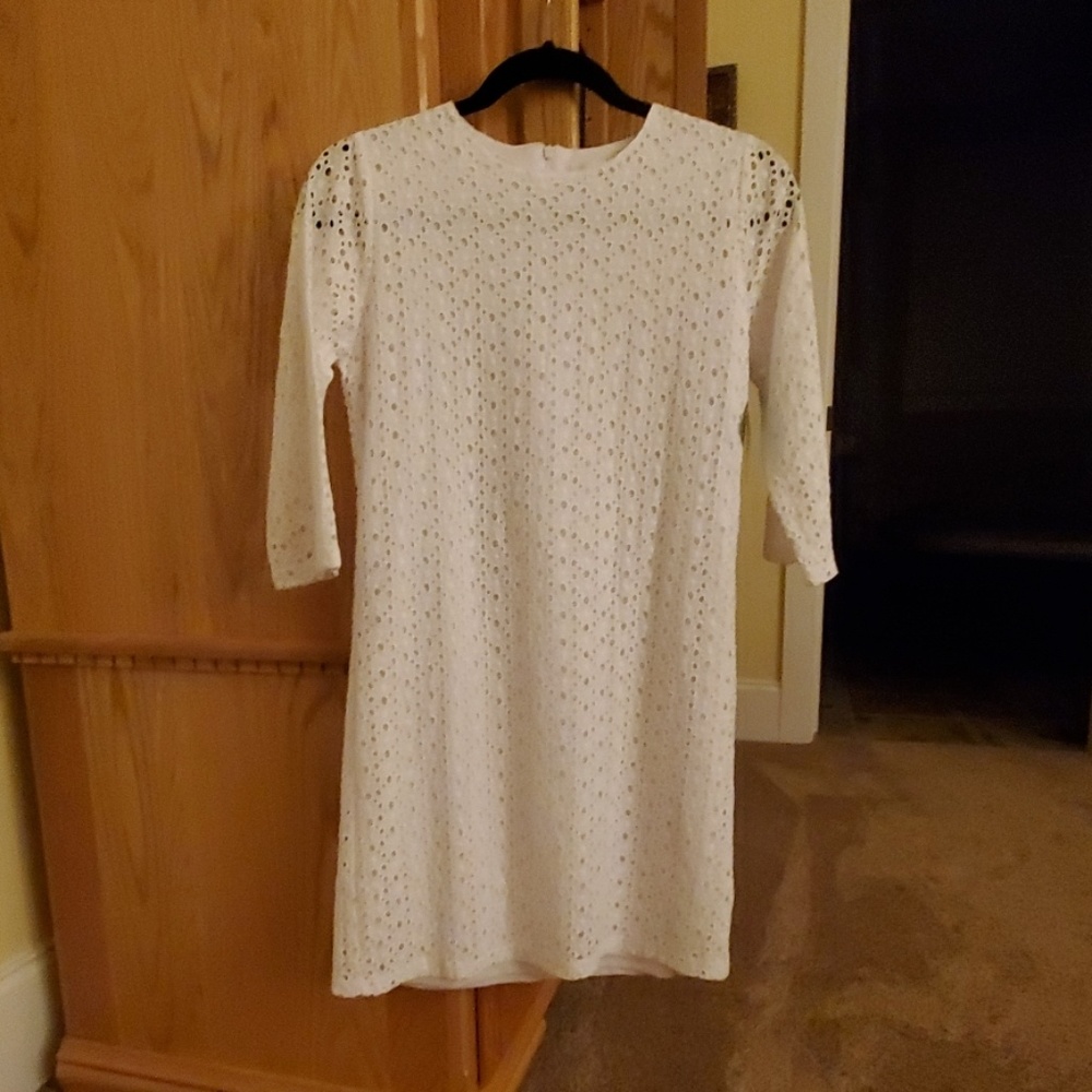 White eyelet dress